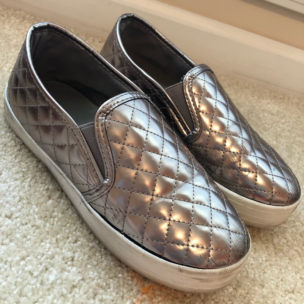 platform metallic sneakers